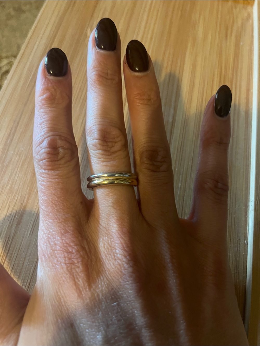 Classic Two-Tone Band Ring - Gold and Silver Size 7